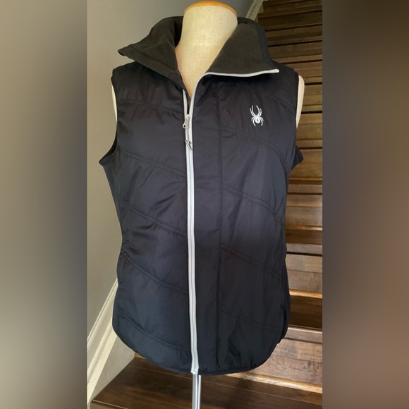 Spyder Black Light Puffer Vest Size Medium 8/10 - Picture 5 of 10